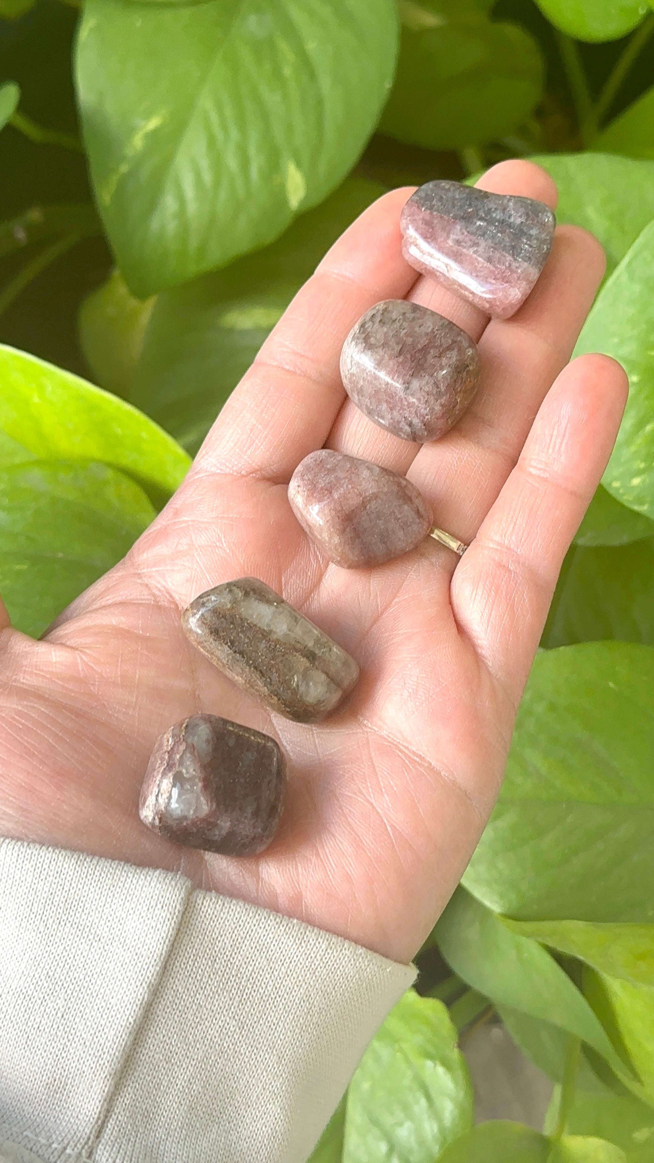 Strawberry Quartz Tumble Stone — Polished Pinkish Crystal for Joy