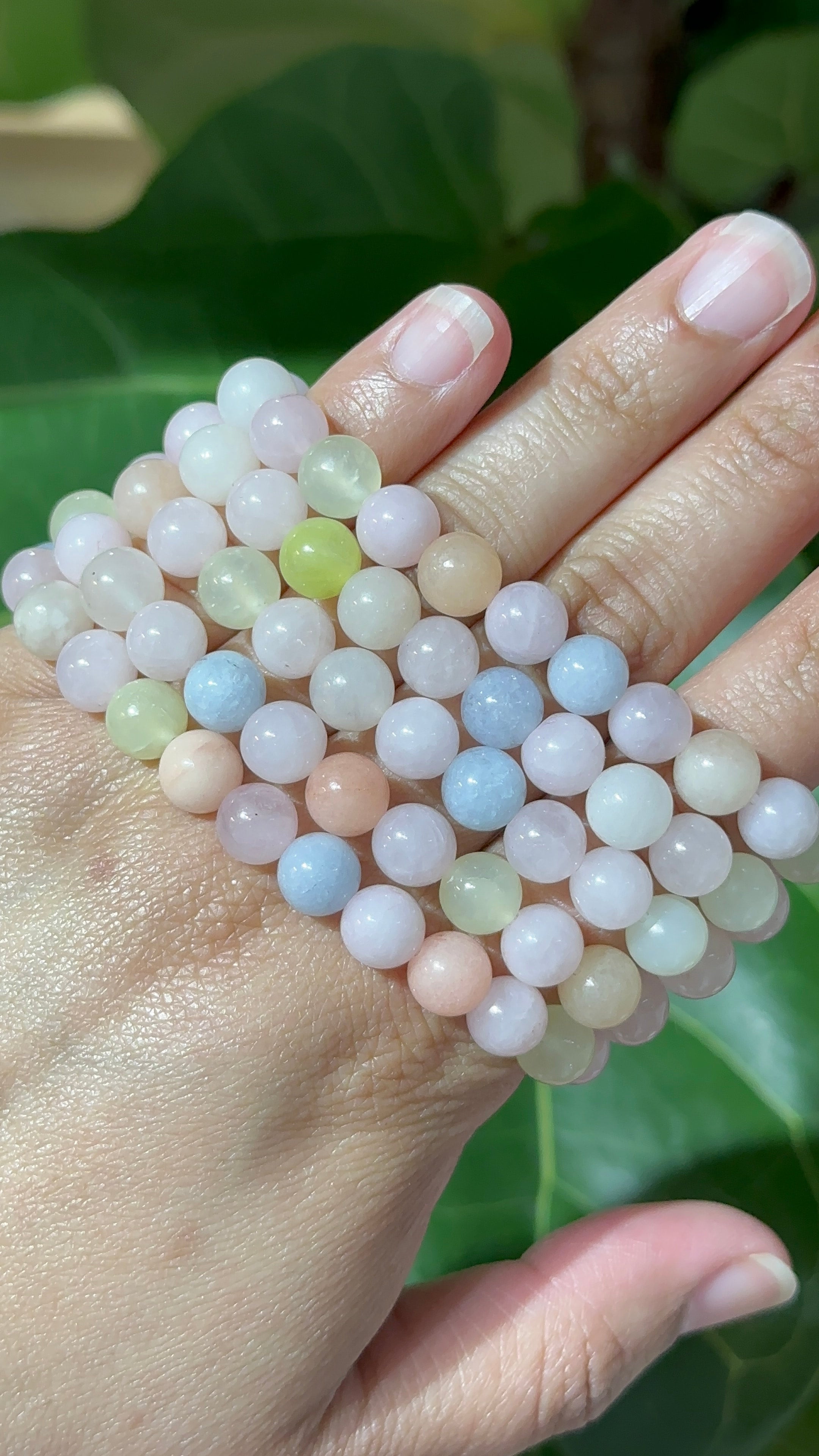 Natural Beryl Morganite Bracelet For Women Men Healing Gemstone Strecth  Clear Crystal Round Beads Strands Jewelry AAAAA 5mm 6mm - AliExpress